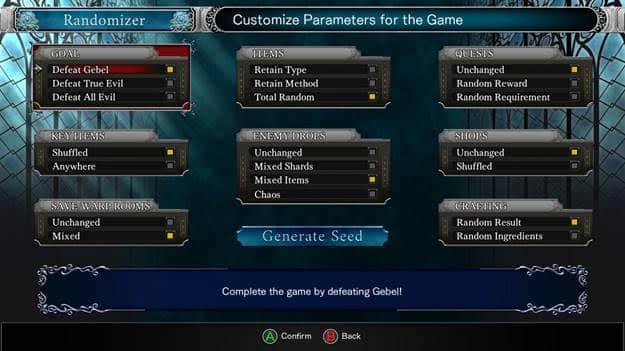 Bloodstained: Ritual of the Night Randomizer